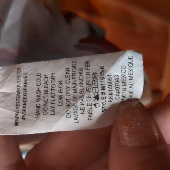 FAITH & JOY* faux wrap front, flutter sleeve, peplum waist top blouse tu… - Picture 8 of 8